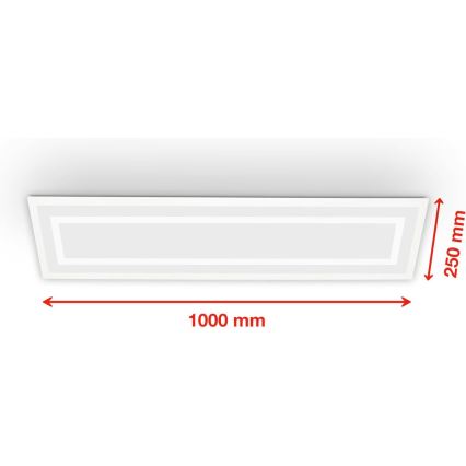 Telefunken 318906TF - Luminária de teto LED RGBW regulável LED/24W/230V 3000-6500K 25x100 cm + controlo remoto