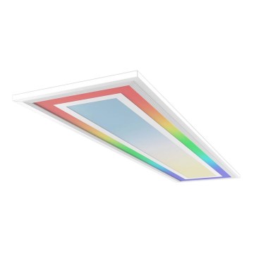 Telefunken 318906TF - Luminária de teto LED RGBW regulável LED/24W/230V 3000-6500K 25x100 cm + controlo remoto