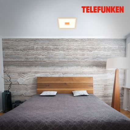 Telefunken 319406TF - Iluminação de teto RGBW com regulação LED/24W/230V 2700-6500K branco + controlo remoto
