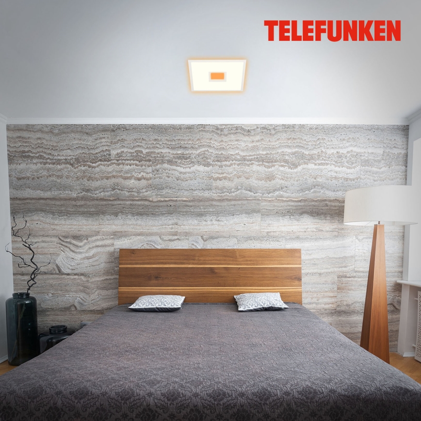 Telefunken 319406TF - Iluminação de teto RGBW com regulação LED/24W/230V 2700-6500K branco + controlo remoto