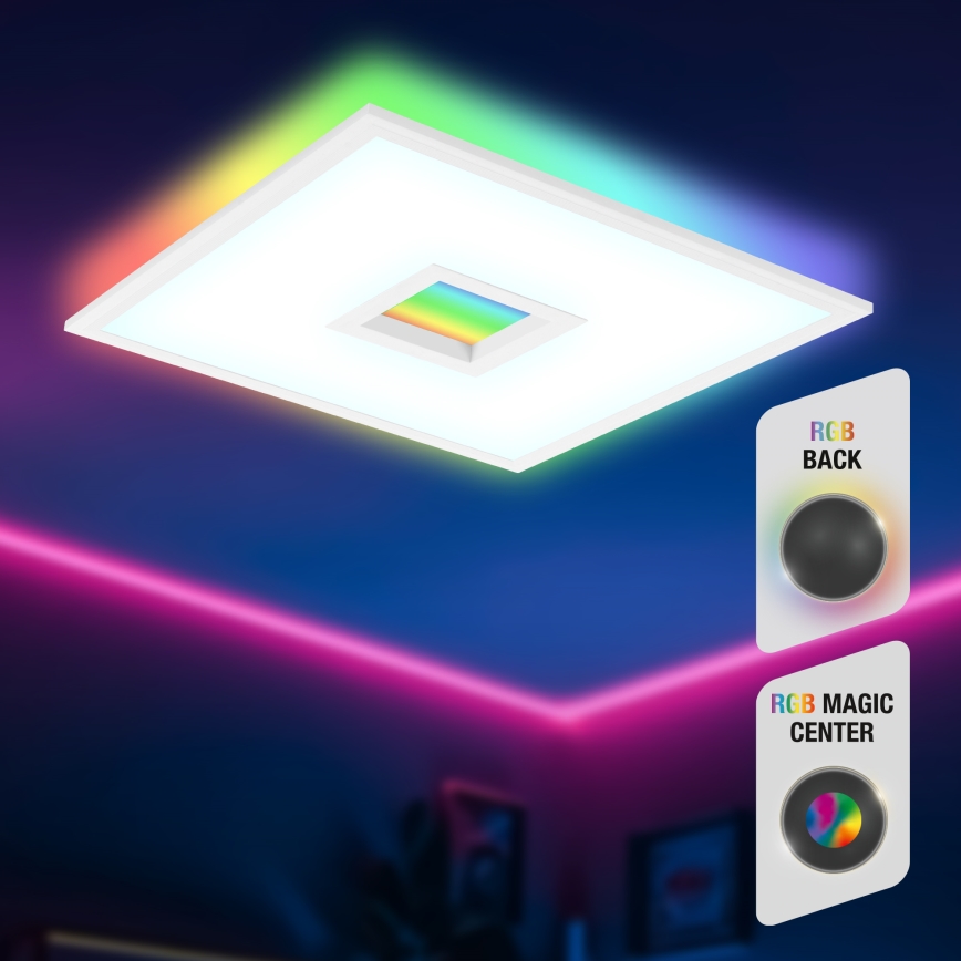Telefunken 319406TF - Iluminação de teto RGBW com regulação LED/24W/230V 2700-6500K branco + controlo remoto