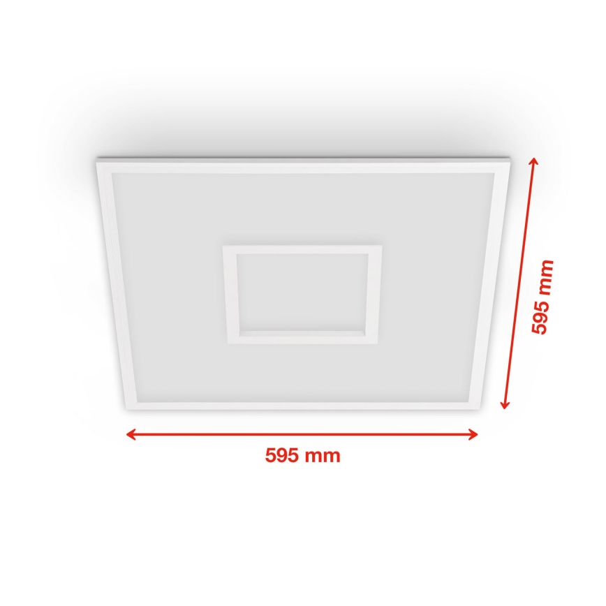 Telefunken 319506TF - Iluminação de teto RGBW com regulação LED/36W/230V 2700-6500K branco + controlo remoto