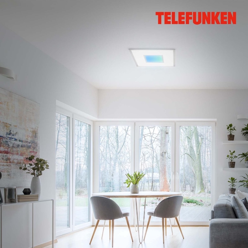 Telefunken 319704TF - Iluminação de teto LED RGB com regulação LED/24W/230V 3000-6500K + comando