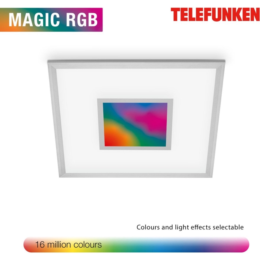Telefunken 319704TF - Iluminação de teto LED RGB com regulação LED/24W/230V 3000-6500K + comando
