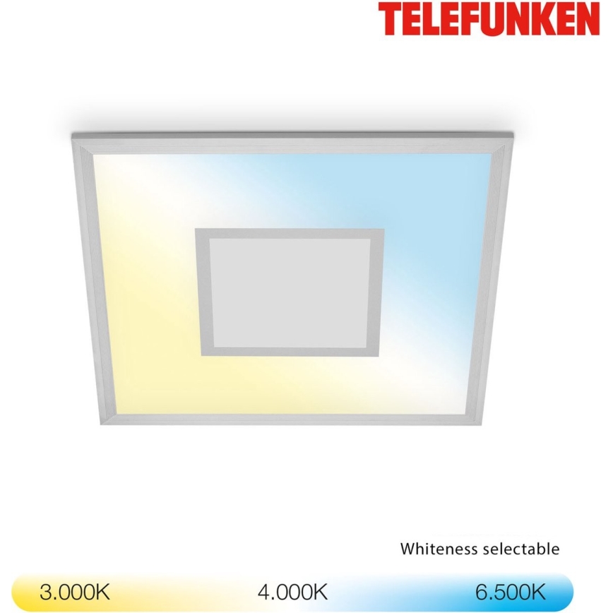 Telefunken 319704TF - Iluminação de teto LED RGB com regulação LED/24W/230V 3000-6500K + comando