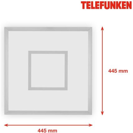 Telefunken 319704TF - Iluminação de teto LED RGB com regulação LED/24W/230V 3000-6500K + comando