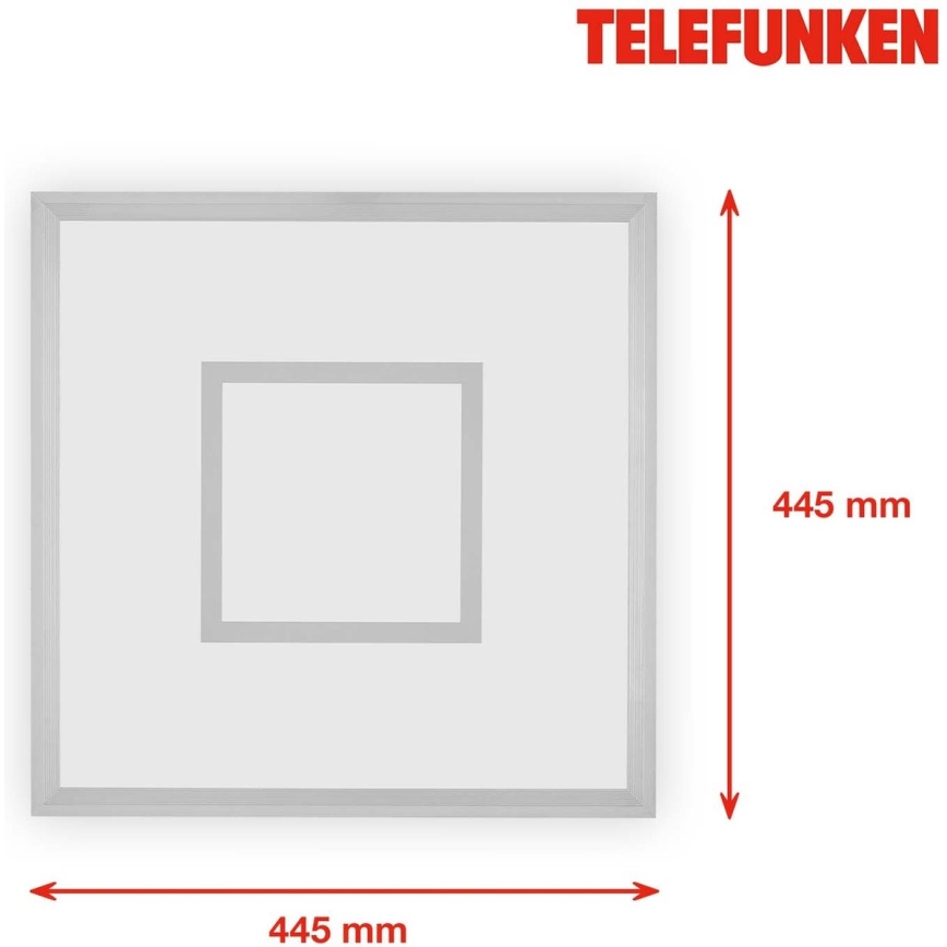 Telefunken 319704TF - Iluminação de teto LED RGB com regulação LED/24W/230V 3000-6500K + comando