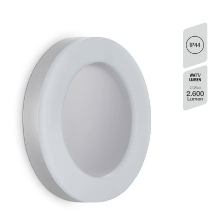 Telefunken 320904TF - Iluminação de parede exterior LED LED/24W/230V IP44 branco