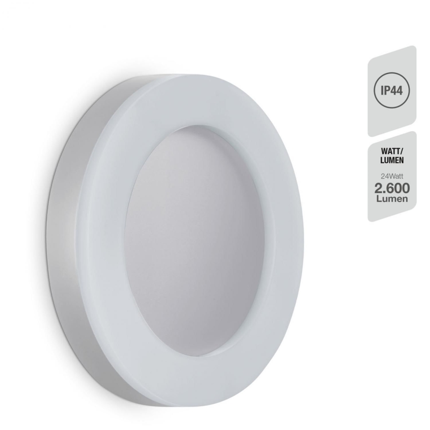 Telefunken 320904TF - Iluminação de parede exterior LED LED/24W/230V IP44 branco