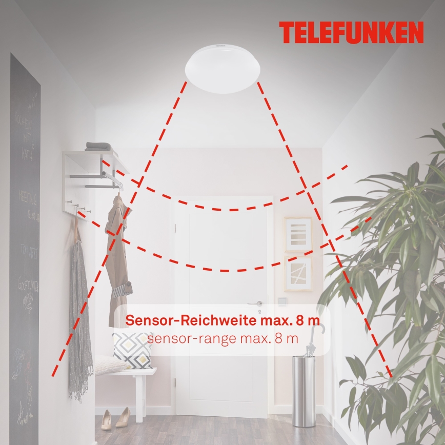Telefunken 601206TF - Iluminação para teto de casa de banho LED LED/15W/230V diâmetro 28 cm