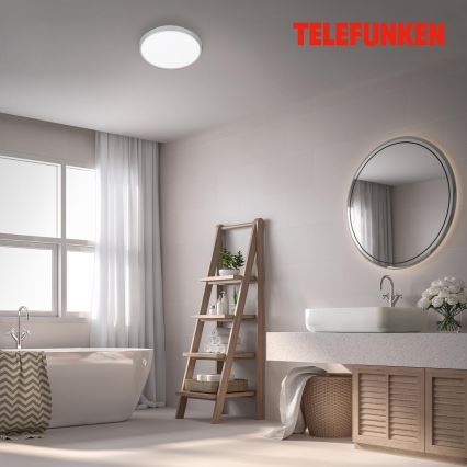 Telefunken 601604TF - Iluminação para teto de casa de banho LED com sensor LED/12W/230V IP44 diâmetro 29 cm
