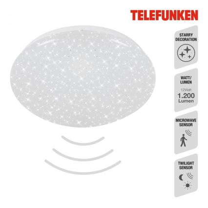 Telefunken 601706TF - Iluminação de teto LED com sensor LED/12W/230V diâmetro 27 cm
