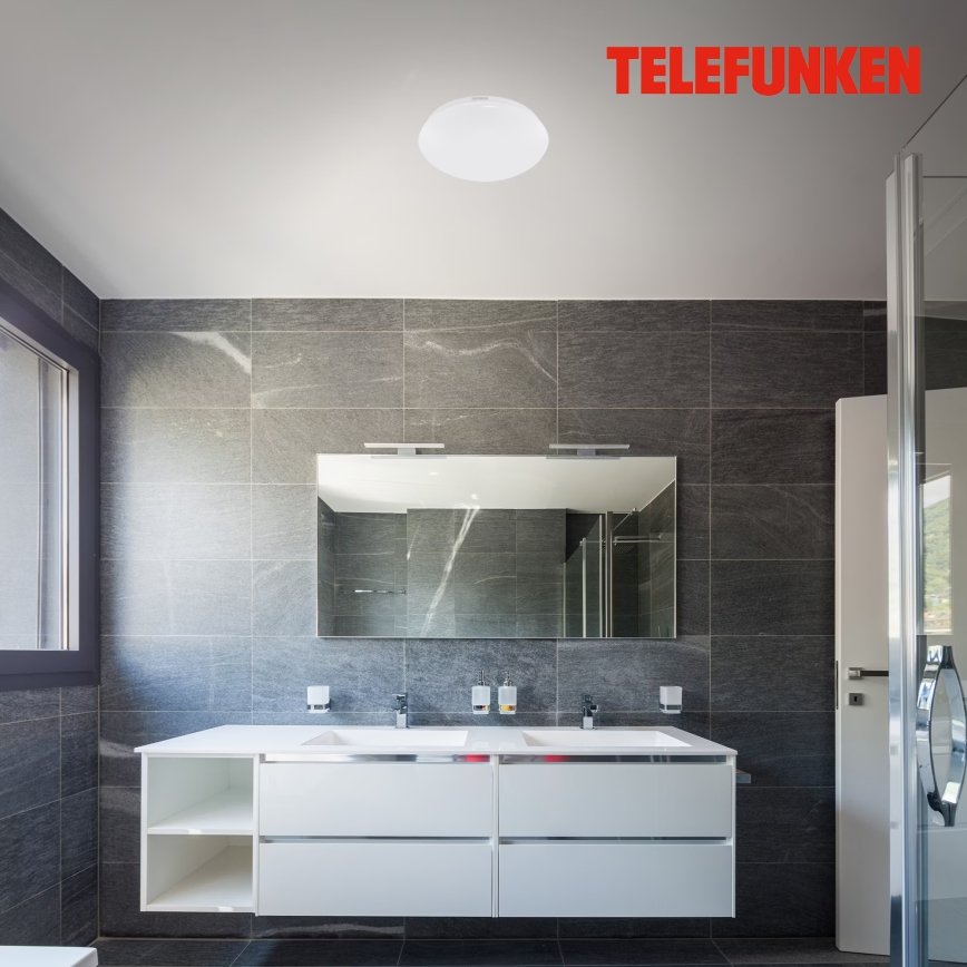 Telefunken 602006TF - Iluminação de teto para casa de banho LED com sensor LED/15W/230V IP44 4000K