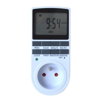 Temporizador digital com interruptor semanal 16A/230V