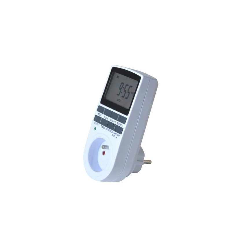 Temporizador digital com interruptor semanal 16A/230V