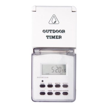 Temporizador digital para exterior 230V/16A IP44