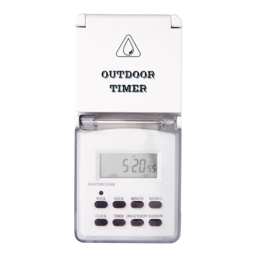 Temporizador digital para exterior 230V/16A IP44