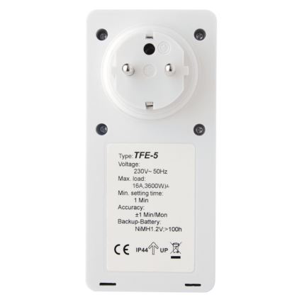 Temporizador digital para exterior 230V/16A IP44