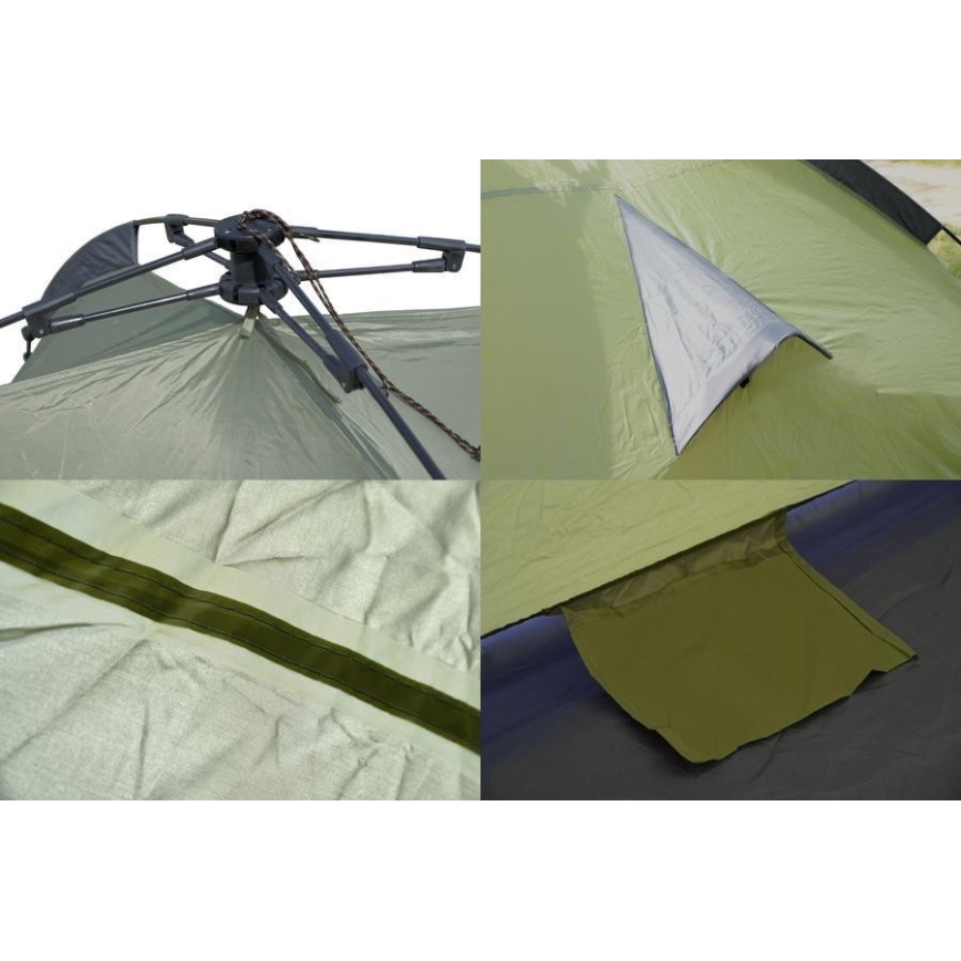Tenda instantânea para 3-4 pessoas PU 3000 mm verde