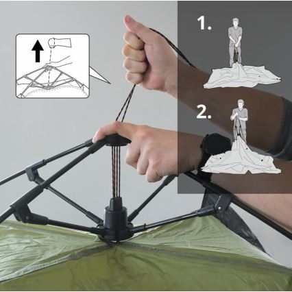 Tenda instantânea para 3-4 pessoas PU 3000 mm verde