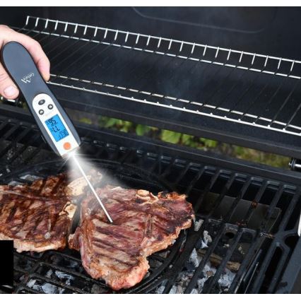 Termómetro digital dobrável para carne 0-300°C 2xAAA