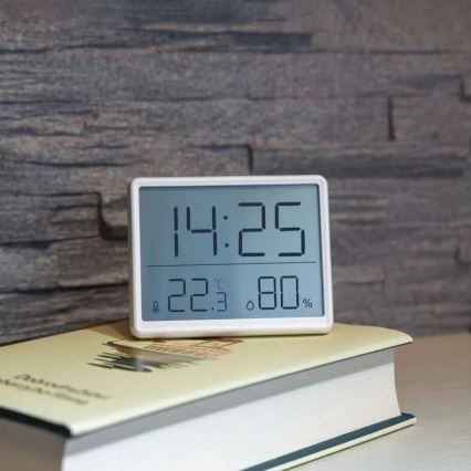 Termómetro sem fios com medidor de humidade 1xCR2032 branco