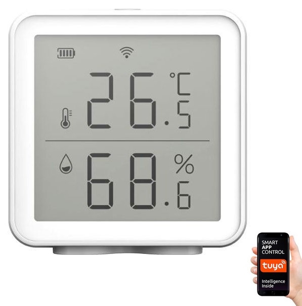 Termómetro sem fios com medidor de humidade 3xAA Wi-Fi Tuya
