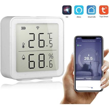 Termómetro sem fios com medidor de humidade 3xAA Wi-Fi Tuya