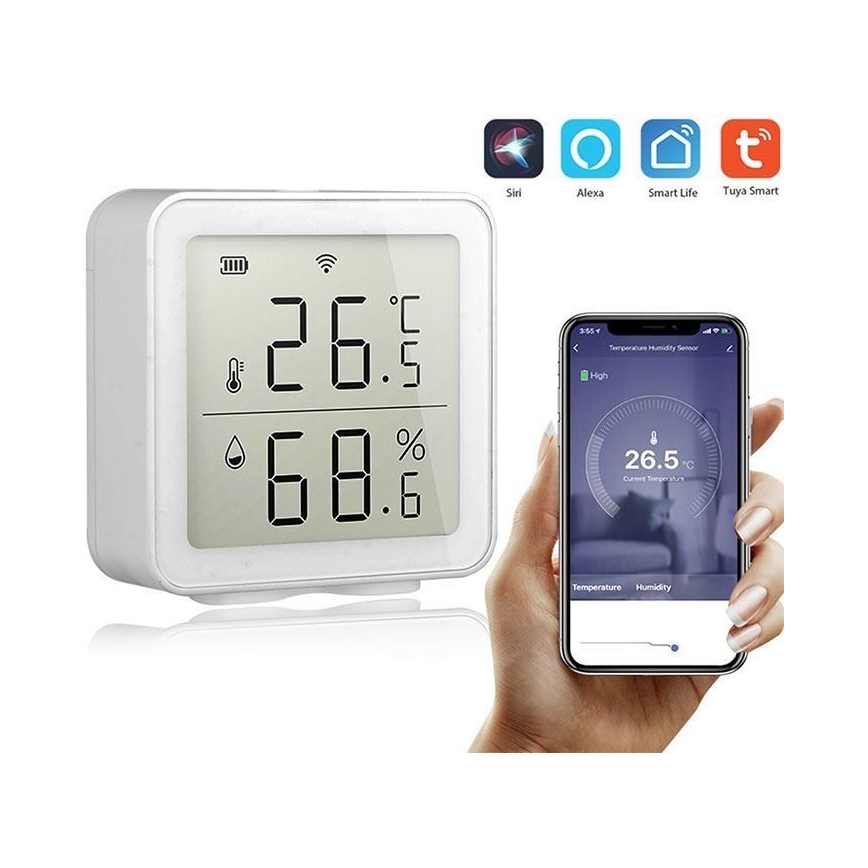 Termómetro sem fios com medidor de humidade 3xAA Wi-Fi Tuya