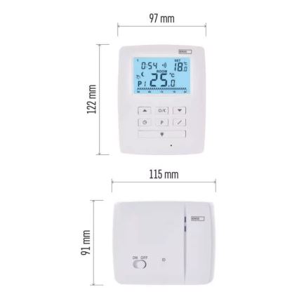 Termóstato programável 230V+2xAA