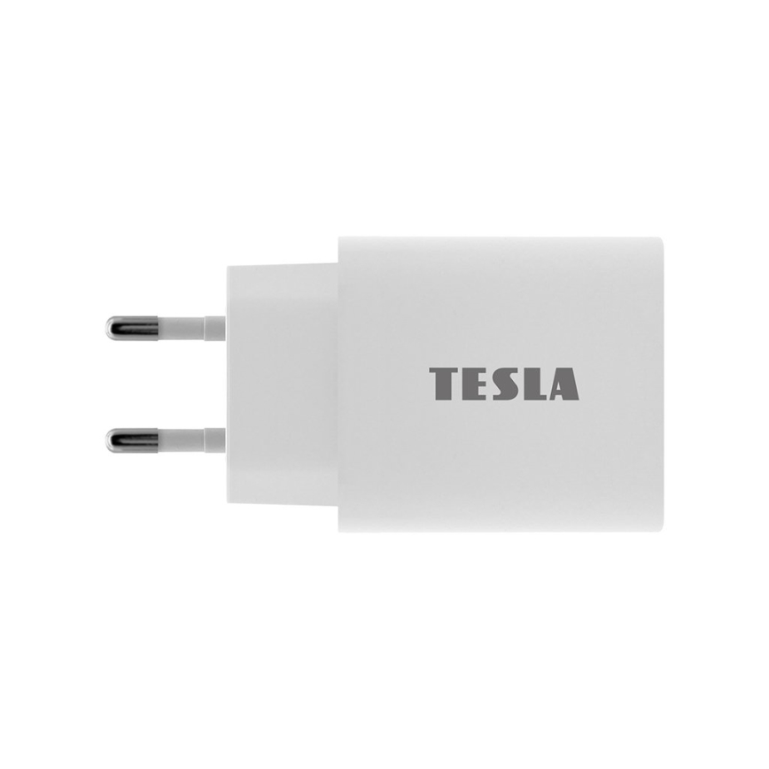 TESLA Electronics - Adaptador de carregamento rápido Power Delivery 20W branco