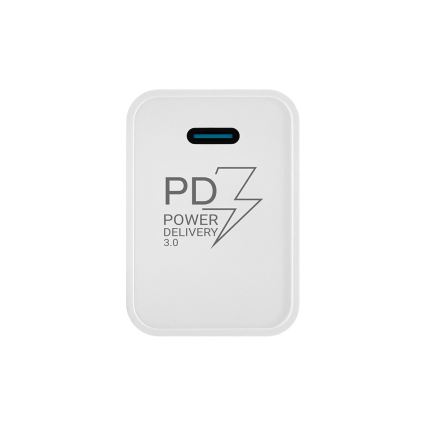 TESLA Electronics - Adaptador de carregamento rápido Power Delivery 20W branco