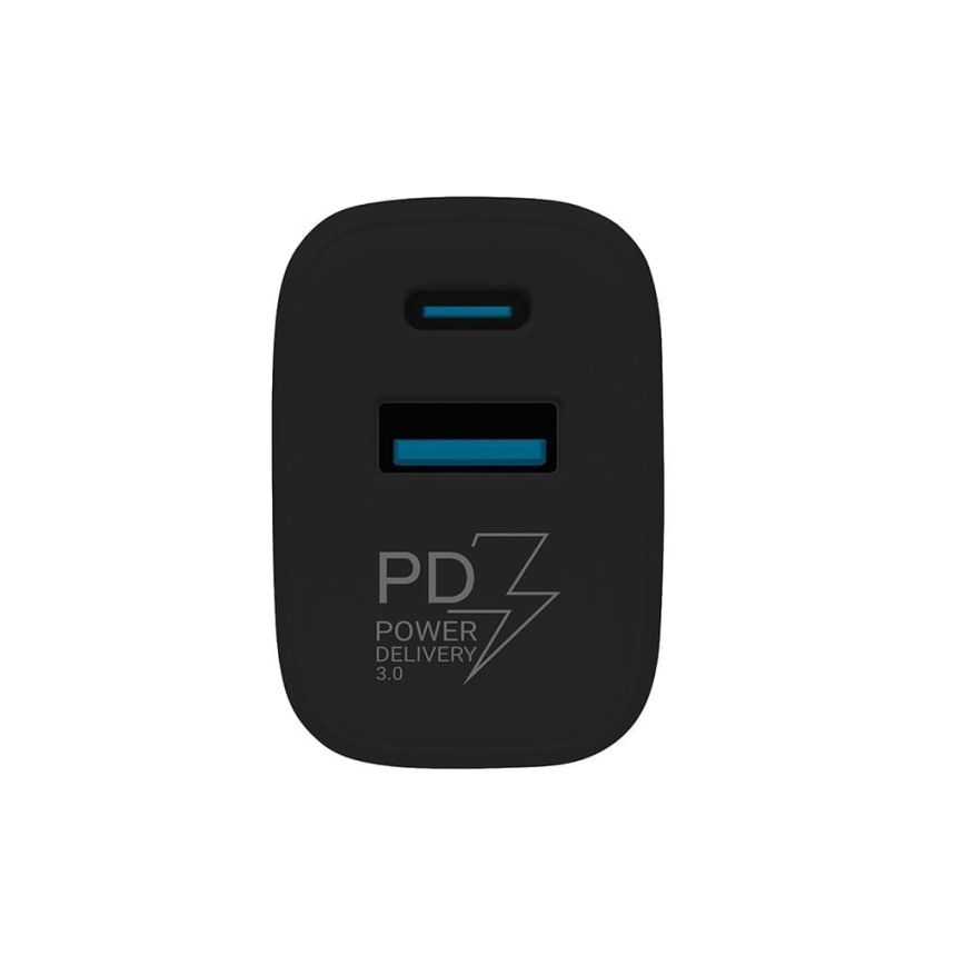 TESLA Electronics - Adaptador de carregamento rápido Power Delivery 25W preto