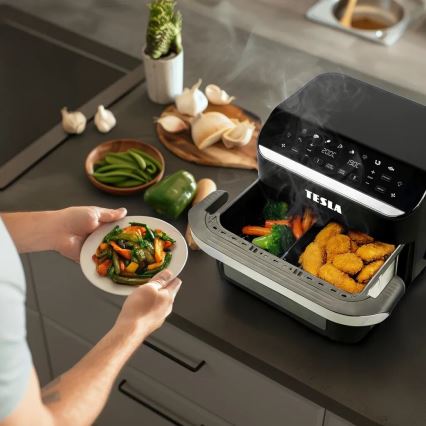 TESLA Electronics AirCook - Air Fryer digital com multifunções 10 l 2400W/230V