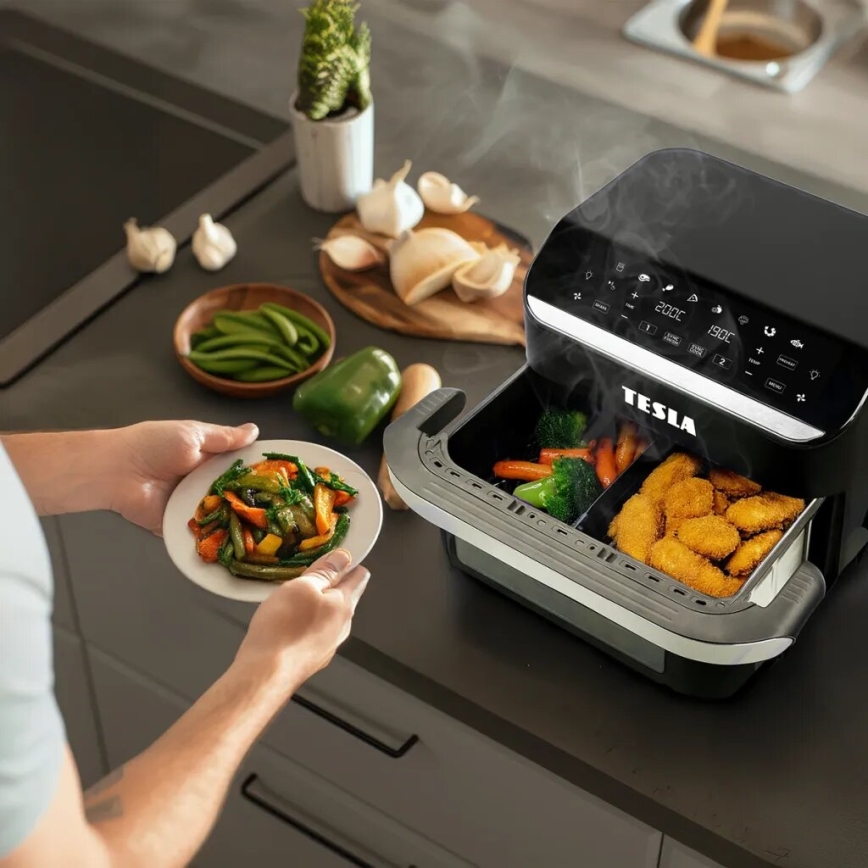 TESLA Electronics AirCook - Air Fryer digital com multifunções 10 l 2400W/230V
