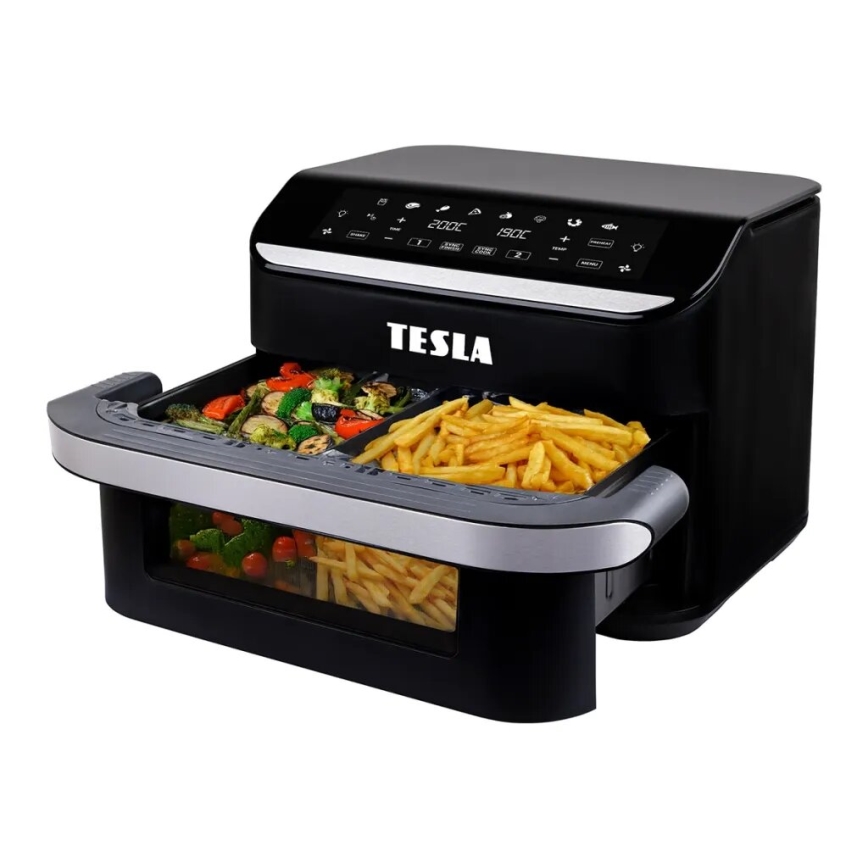 TESLA Electronics AirCook - Air Fryer digital com multifunções 10 l 2400W/230V