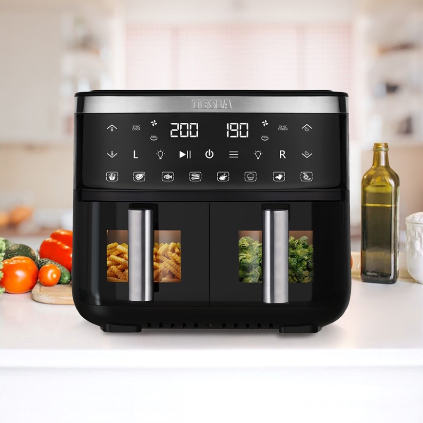 TESLA Electronics AirCook - Air Fryer digital com multifunções 7,6 l 2850W/230V