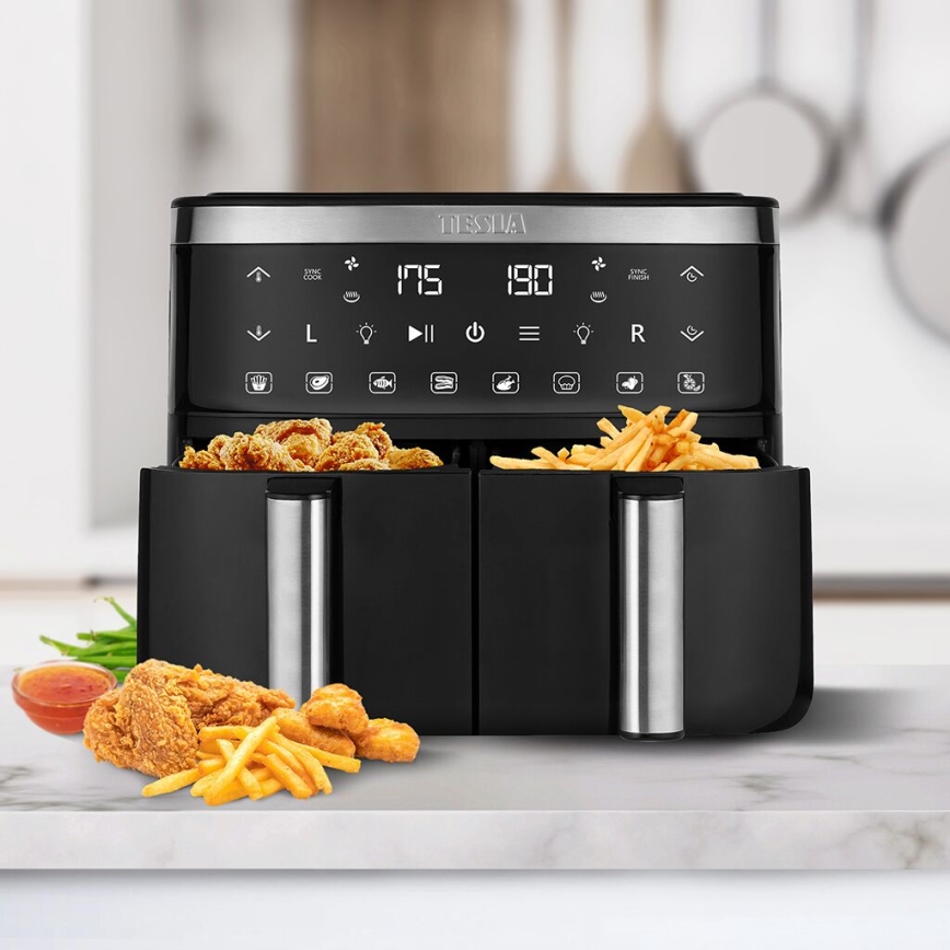 TESLA Electronics AirCook - Air Fryer digital com multifunções 7,6 l 2850W/230V