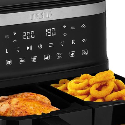 TESLA Electronics AirCook - Air Fryer digital com multifunções 7,6 l 2850W/230V
