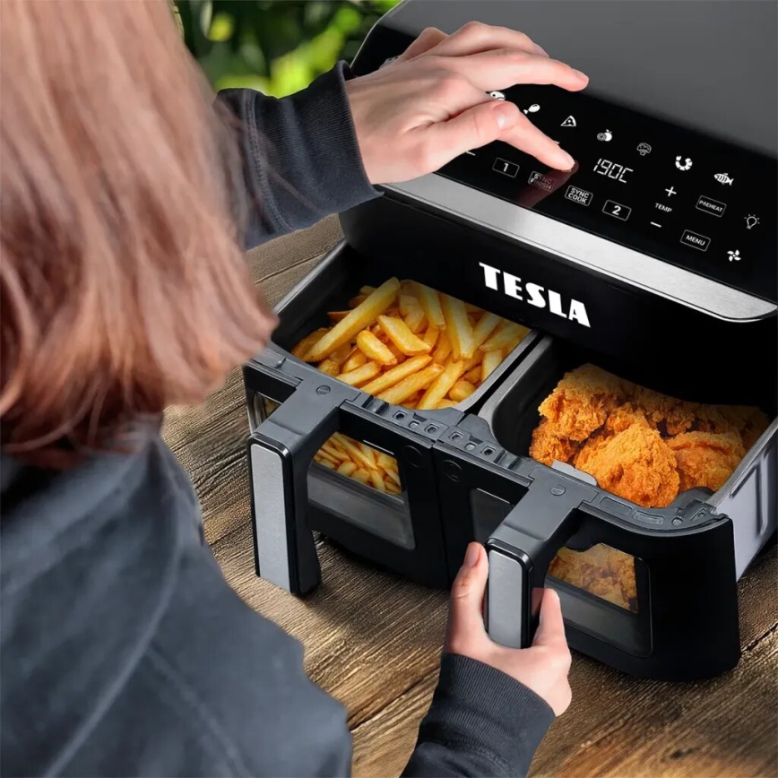 TESLA Electronics AirCook - Air Fryer digital com multifunções 9 l 2400W/230V