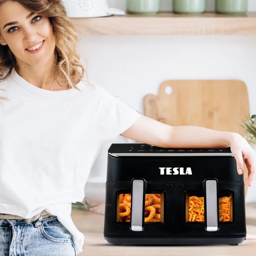 TESLA Electronics AirCook - Air Fryer digital com multifunções 9 l 2400W/230V
