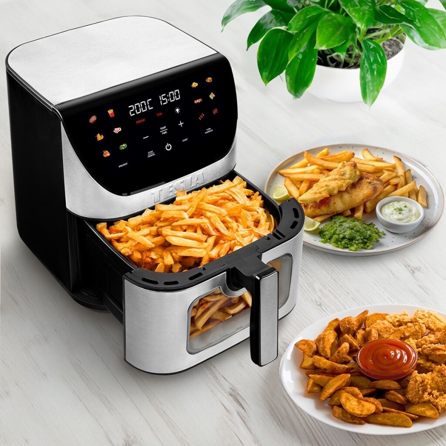 TESLA Electronics AirCook - Air fryer inteligente multifuncional digital 9 l 1700W/230V Wi-Fi