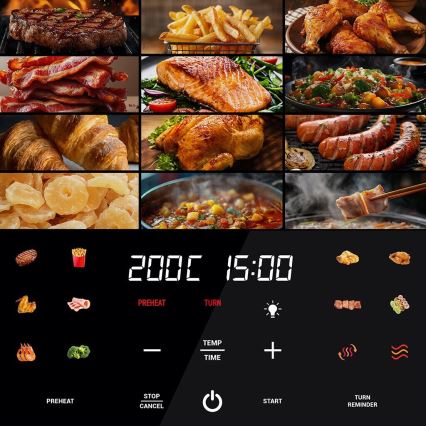 TESLA Electronics AirCook - Air fryer inteligente multifuncional digital 9 l 1700W/230V Wi-Fi