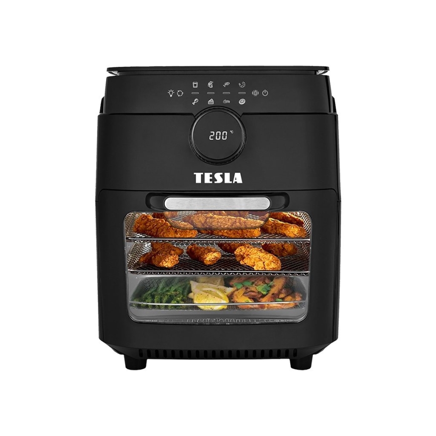 TESLA Electronics AirCook & Grill - Fritadeira de ar quente inteligente e digital multifuncional 12 l 1800W/230V Wi-Fi
