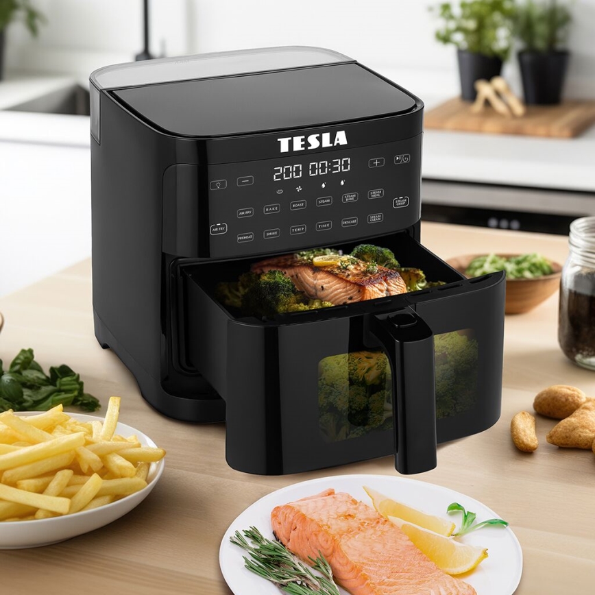 TESLA Electronics AirCook - Fritadeira multifunções a vapor e a ar quente 5 l 1500W/230V