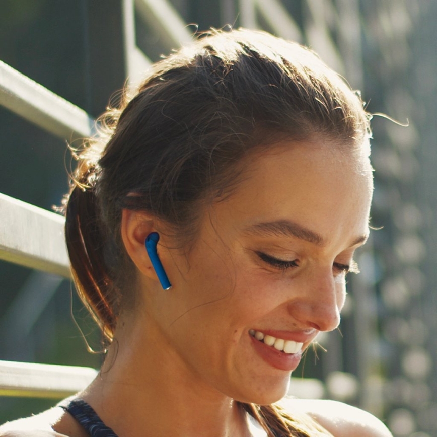 TESLA Electronics - Auriculares sem fios azul
