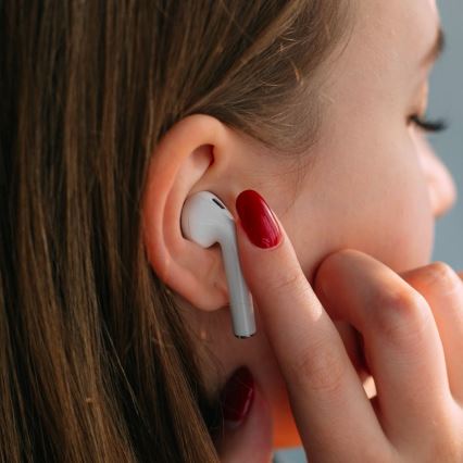 TESLA Electronics - Auriculares sem fios branco