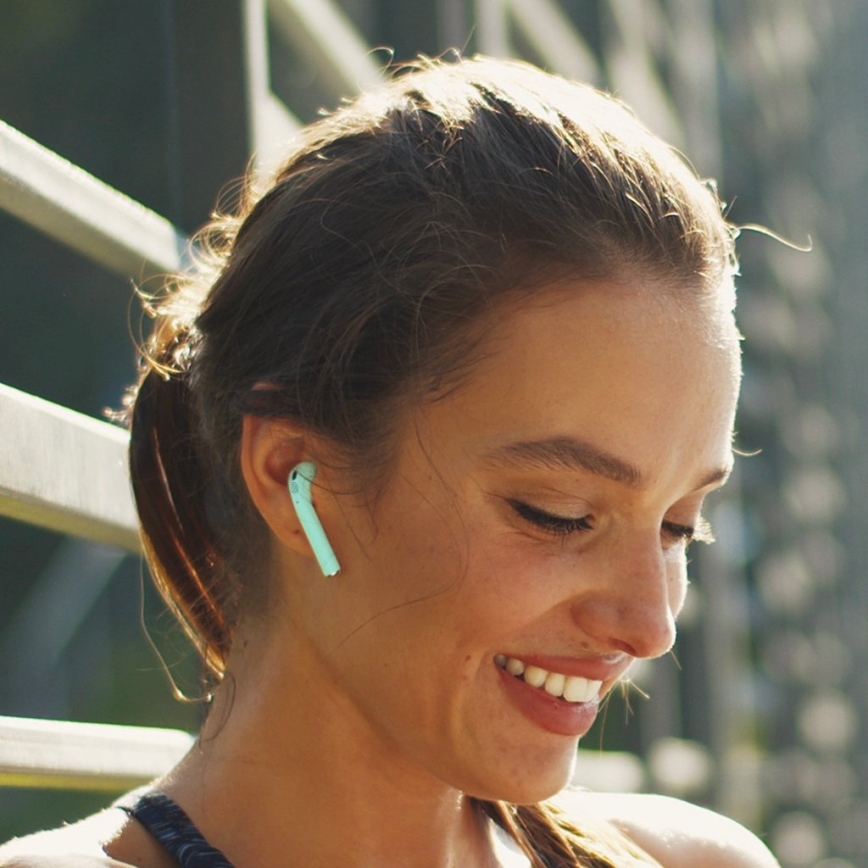 TESLA Electronics - Auriculares sem fios turquesa