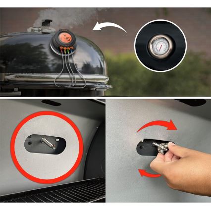 TESLA Electronics Cook - Termómetro digital para carnes com sonda 0-400 °C 2xAA IP65
