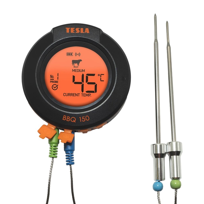 TESLA Electronics Cook - Termómetro digital para carnes com sonda 0-400 °C 2xAA IP65